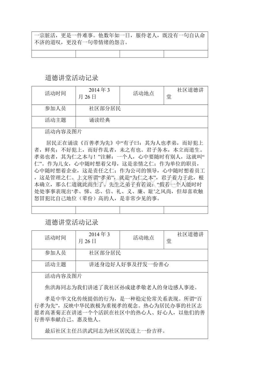 林村社区道德讲堂活动记录.docx_第2页