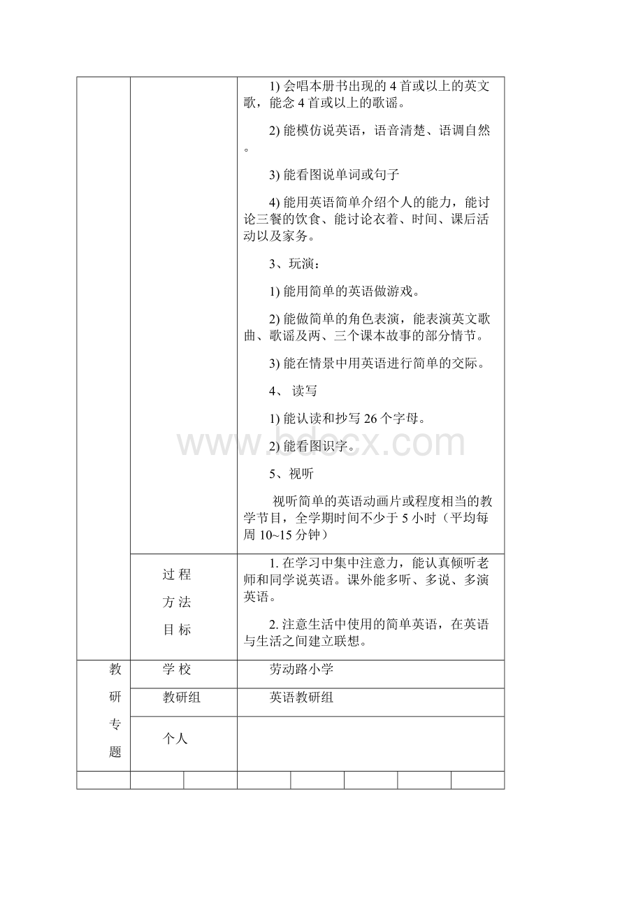 完整打印版小学二年级英语上册教案.docx_第3页