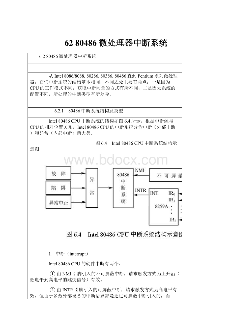 62 80486微处理器中断系统.docx