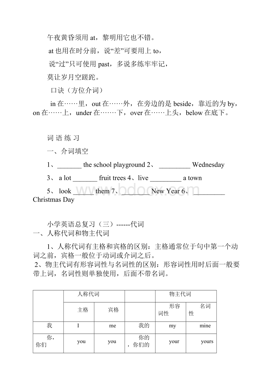 学年外研版小学英语六年级英语毕业考试分类总复习精品推荐.docx_第3页