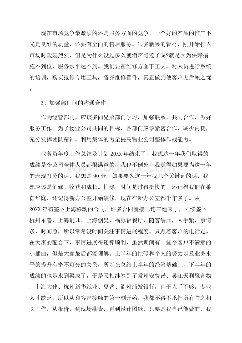 业务员年度工作总结及计划.docx_第3页