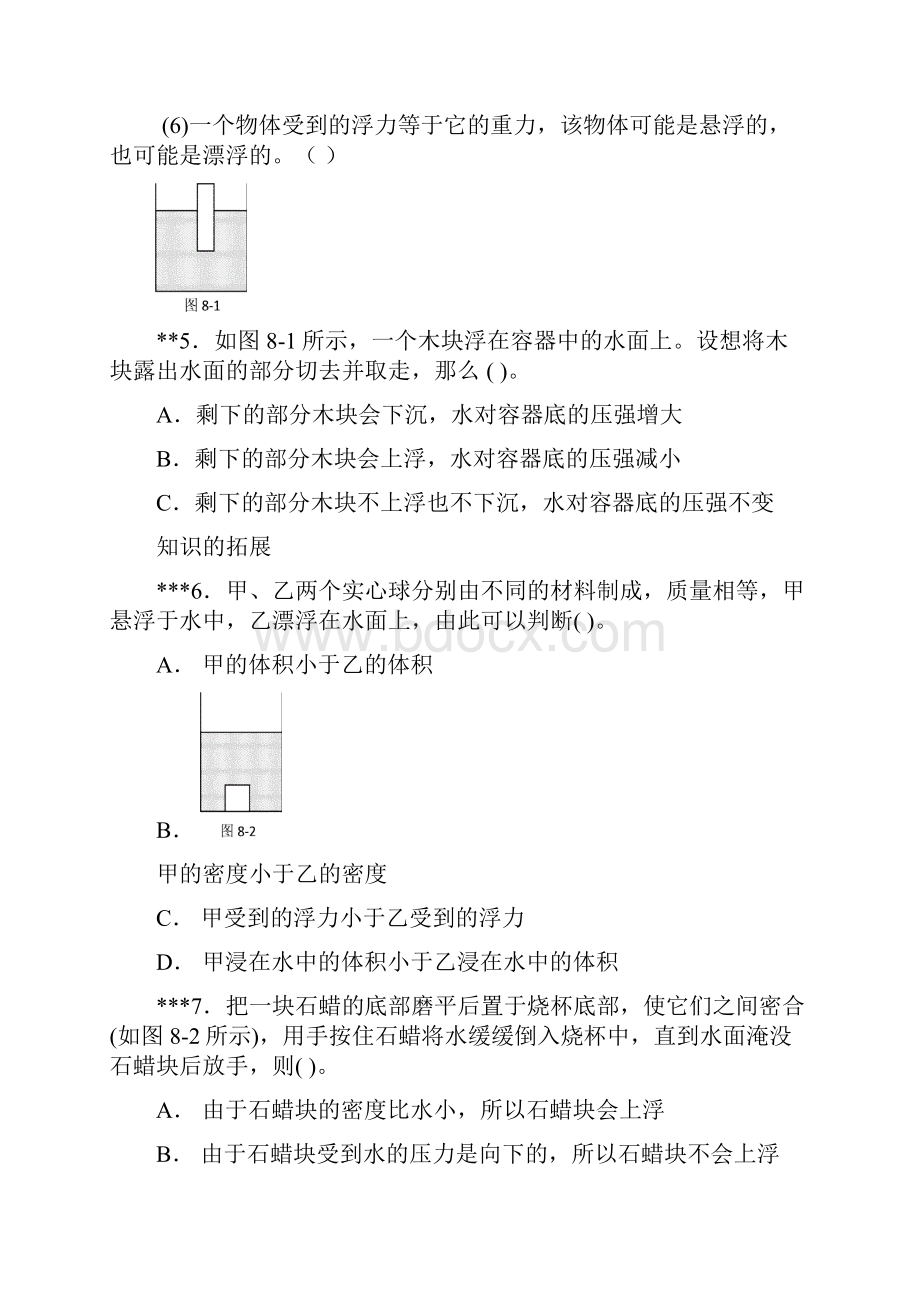 初中物理浮力阶梯训练带答案 科组教研精品 低碳排版.docx_第2页