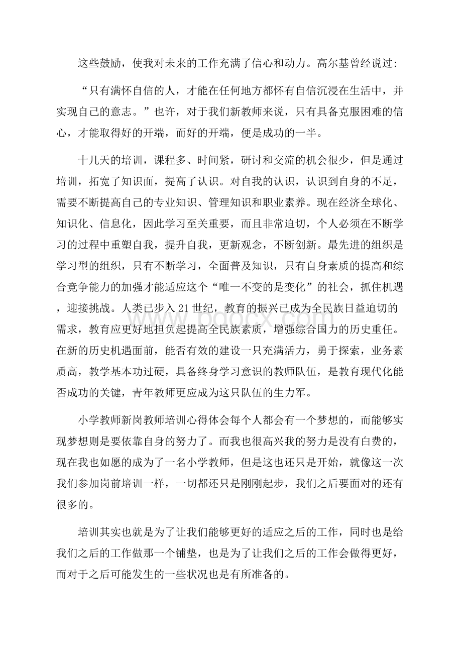 推荐的小学教师新岗教师培训心得体会五篇.docx_第3页