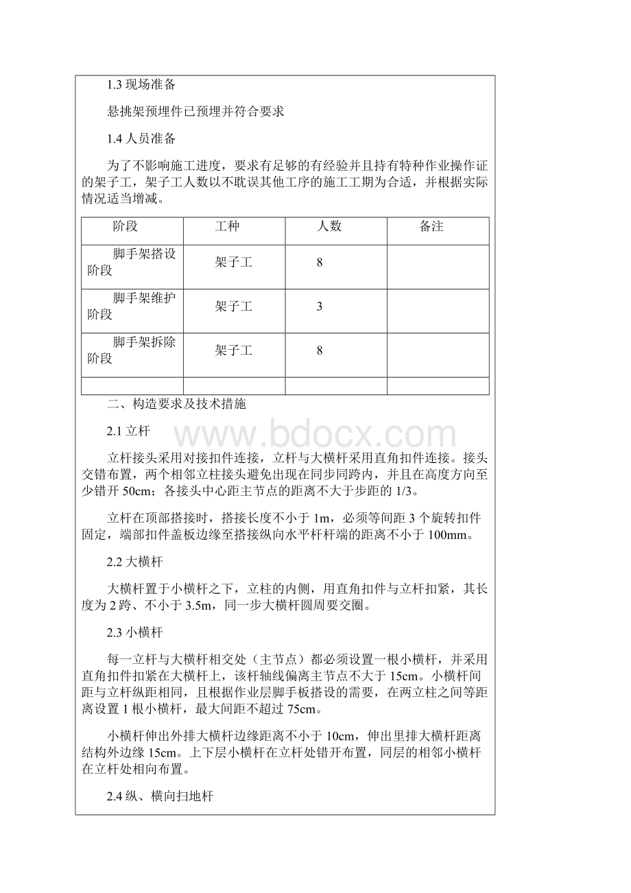 悬挑脚手架搭设技术交底.docx_第3页