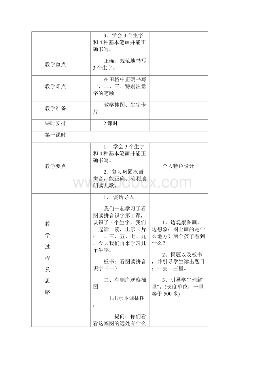 人教版小学一年级语文上册第五单元教案.docx_第2页