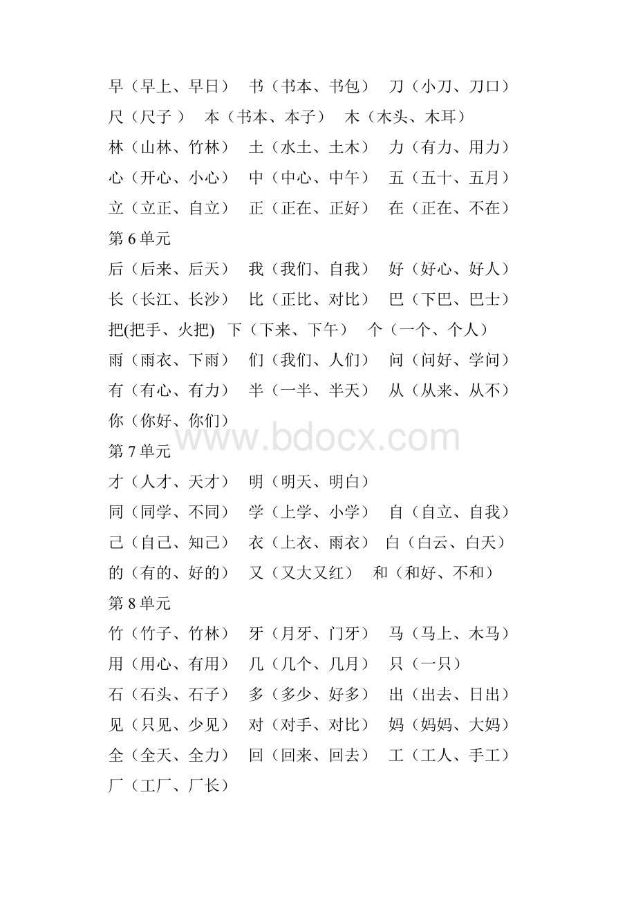 西安市人教部编版秋语文一年级上册部编版一年级语文上册期末复习训练题.docx_第2页