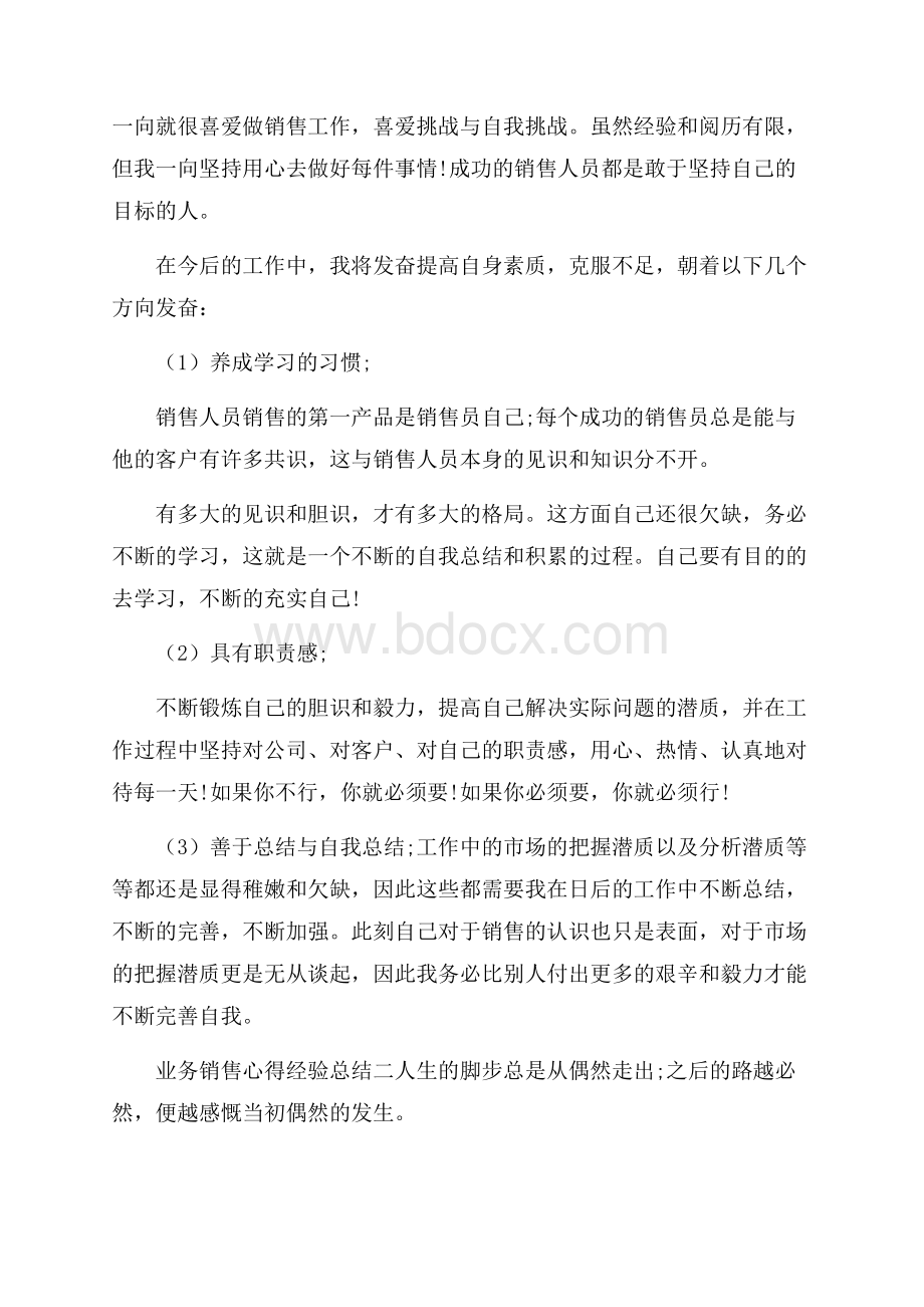 业务销售心得经验总结.docx_第2页