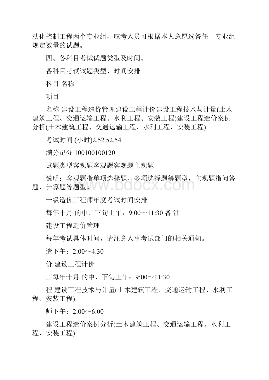 一级造价工程师职业资格考试大纲.docx_第2页