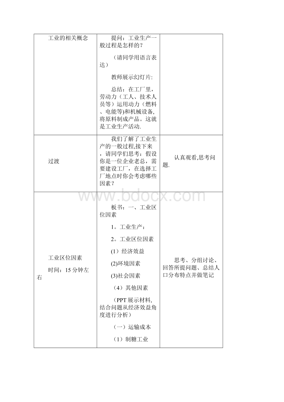 高中地理 第三章 产业区位因素 第二节 工业区位因素及其变化3教案 新人教版必修2.docx_第3页