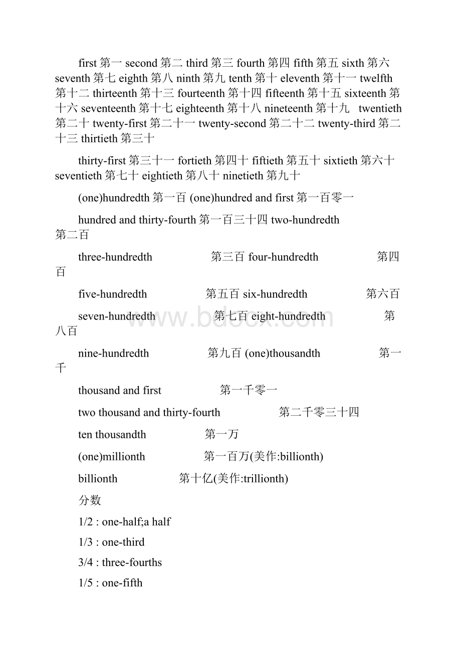 英语数字日期表达方式大全.docx_第2页