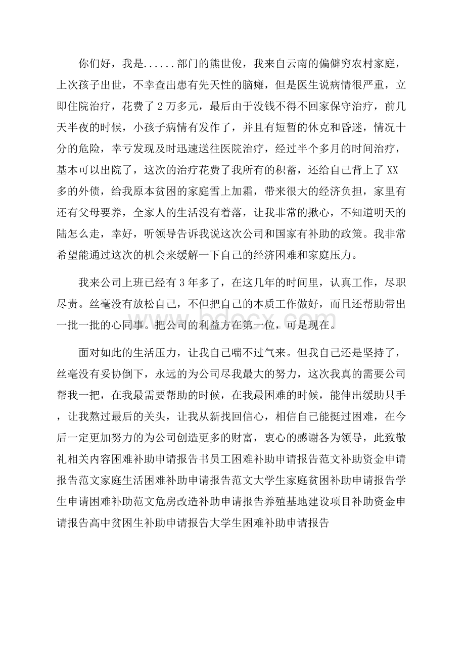 大病医疗补助申请报告.docx_第2页