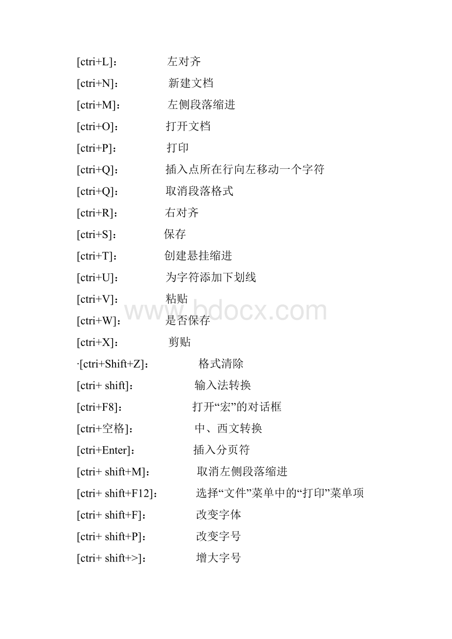 Word常用快捷键大全.docx_第3页