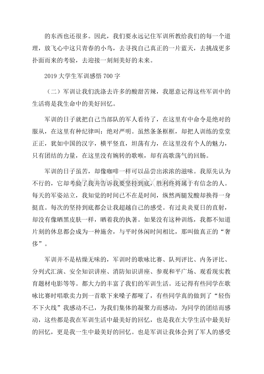 大学生军训感悟700字.docx_第2页