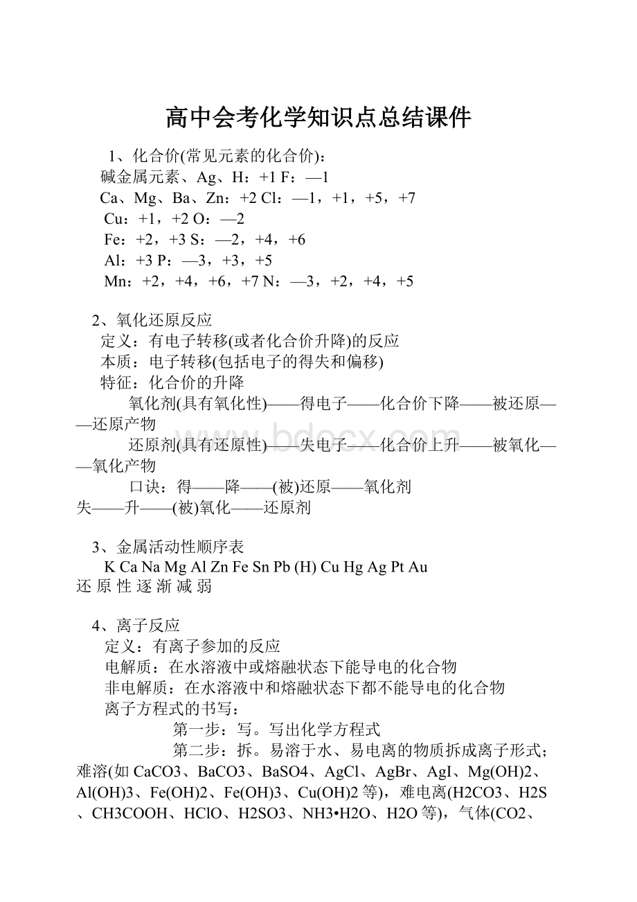 高中会考化学知识点总结课件.docx_第1页