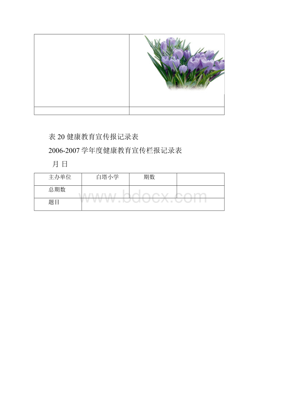 健康教育宣传栏报记录表.docx_第3页