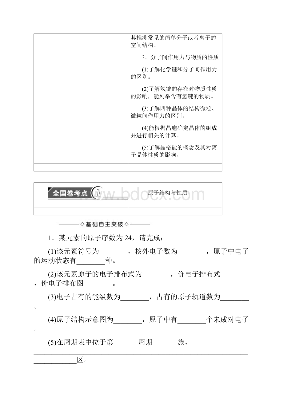 高考化学二轮复习第1部分 专题突破篇 专题6 物质结构与性质选考人教版全国通用含答案解析.docx_第2页