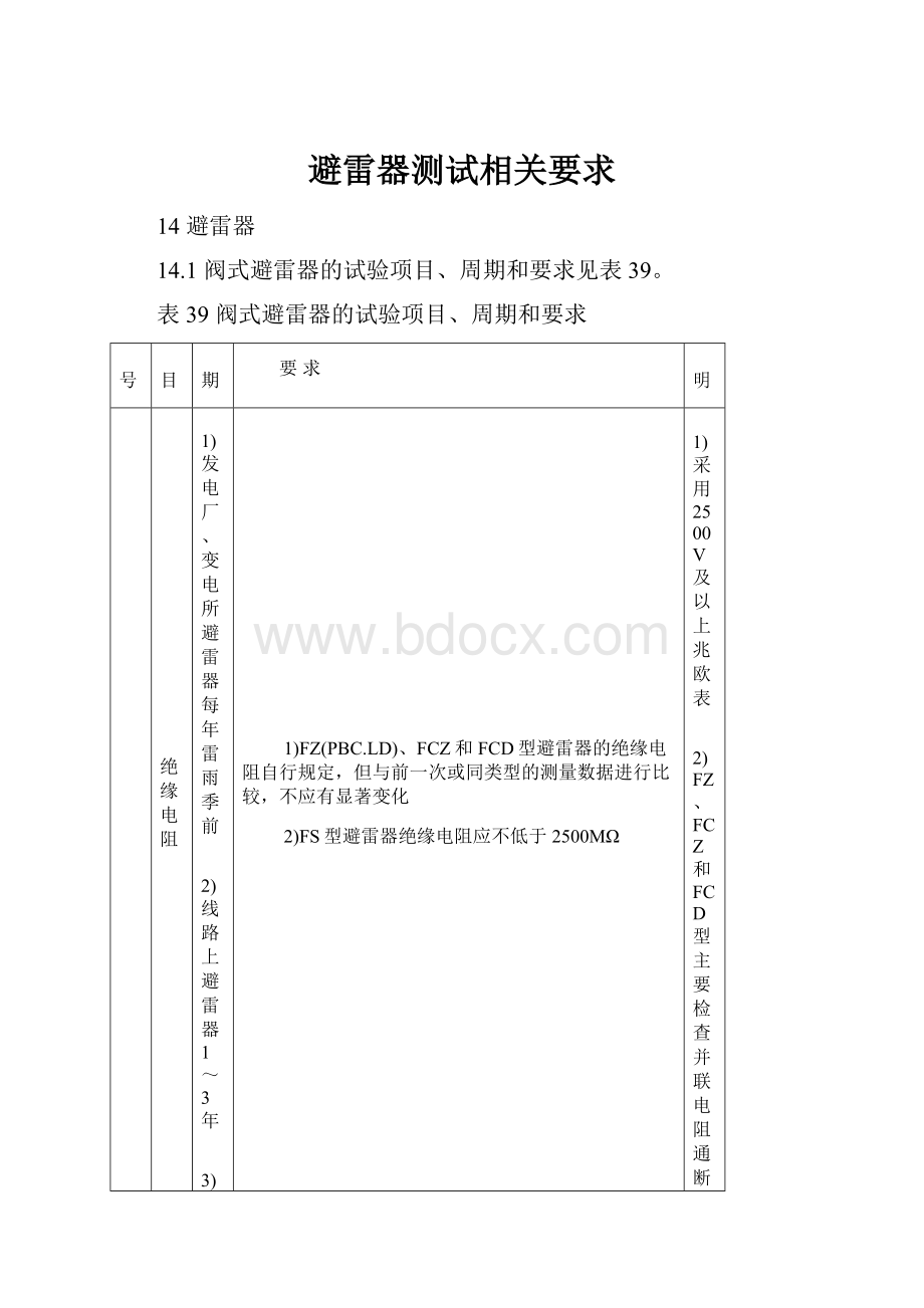 避雷器测试相关要求.docx