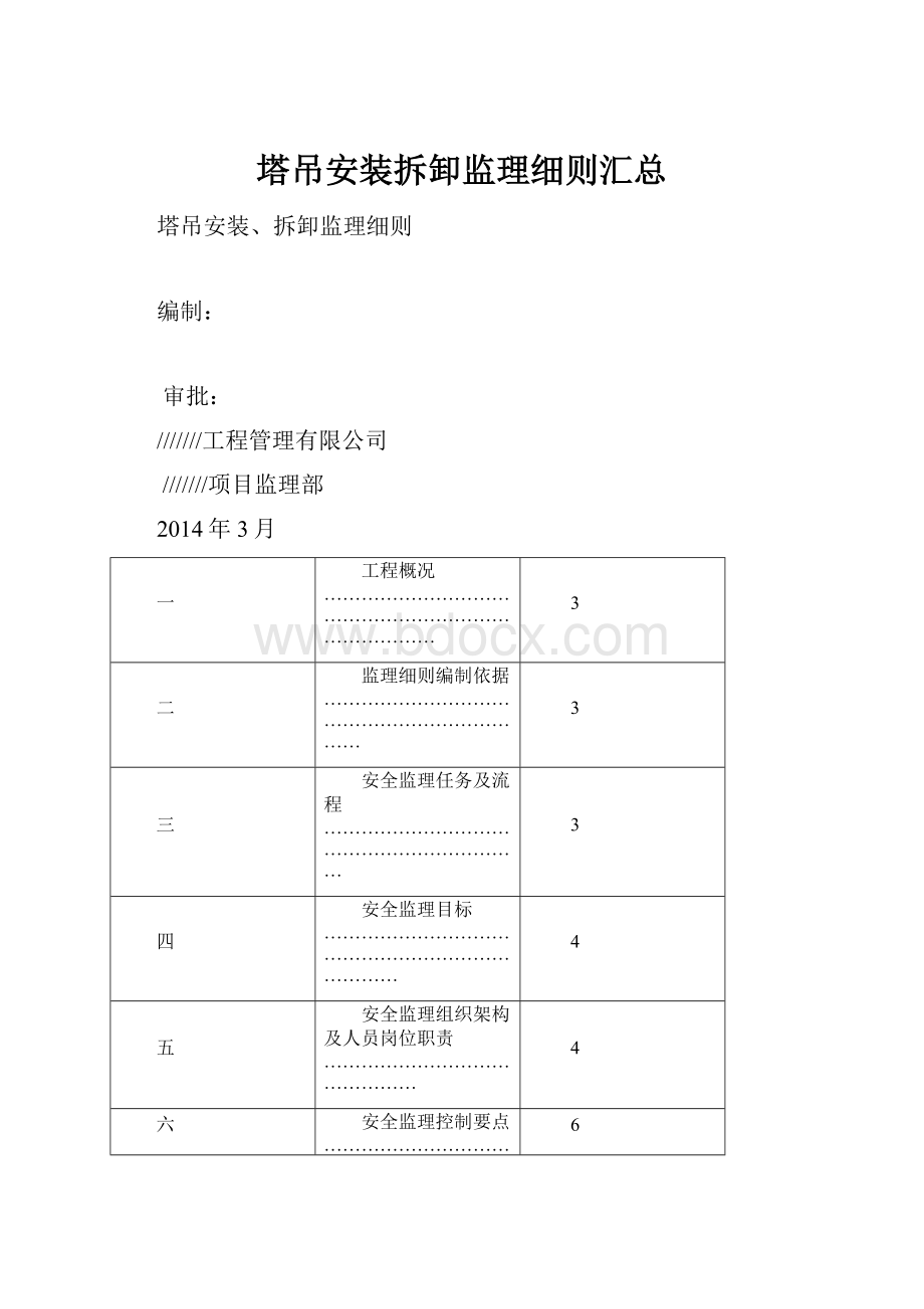 塔吊安装拆卸监理细则汇总.docx_第1页