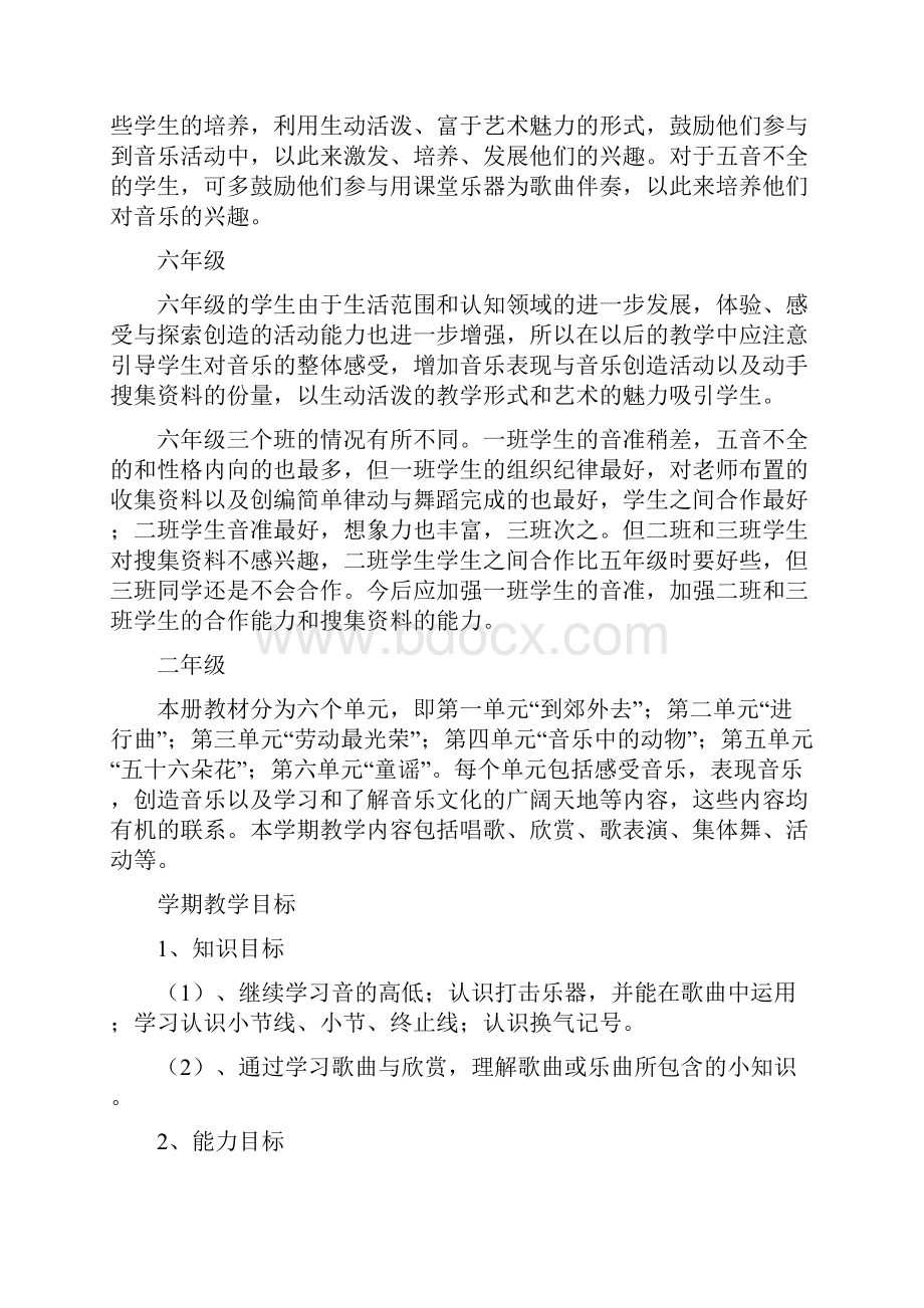 小学音乐教学计划二四六年级下册.docx_第2页