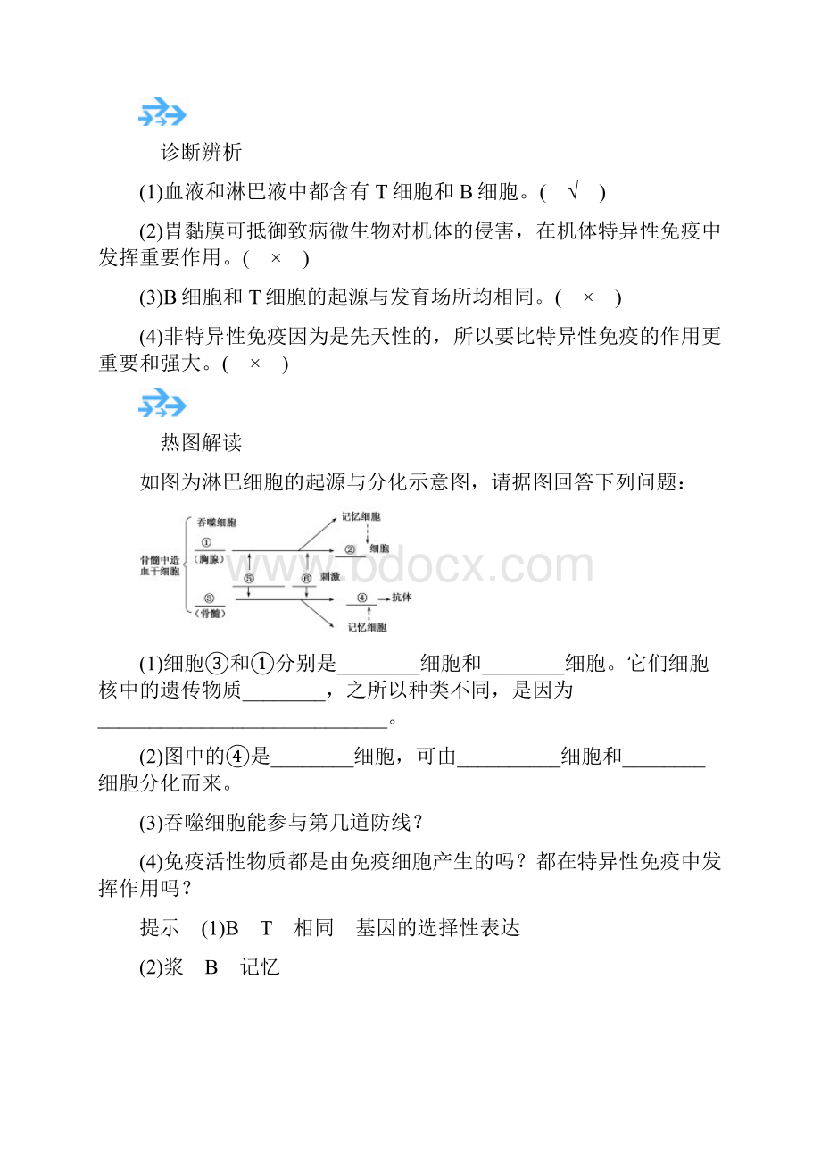 备战高考生物一轮复习第29讲 免疫调节 讲义.docx_第3页