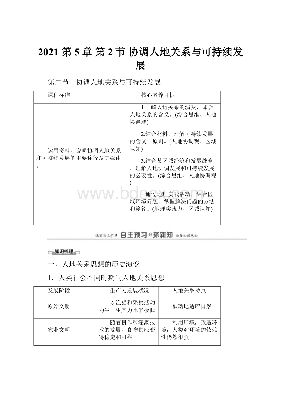 2021 第5章 第2节 协调人地关系与可持续发展.docx_第1页