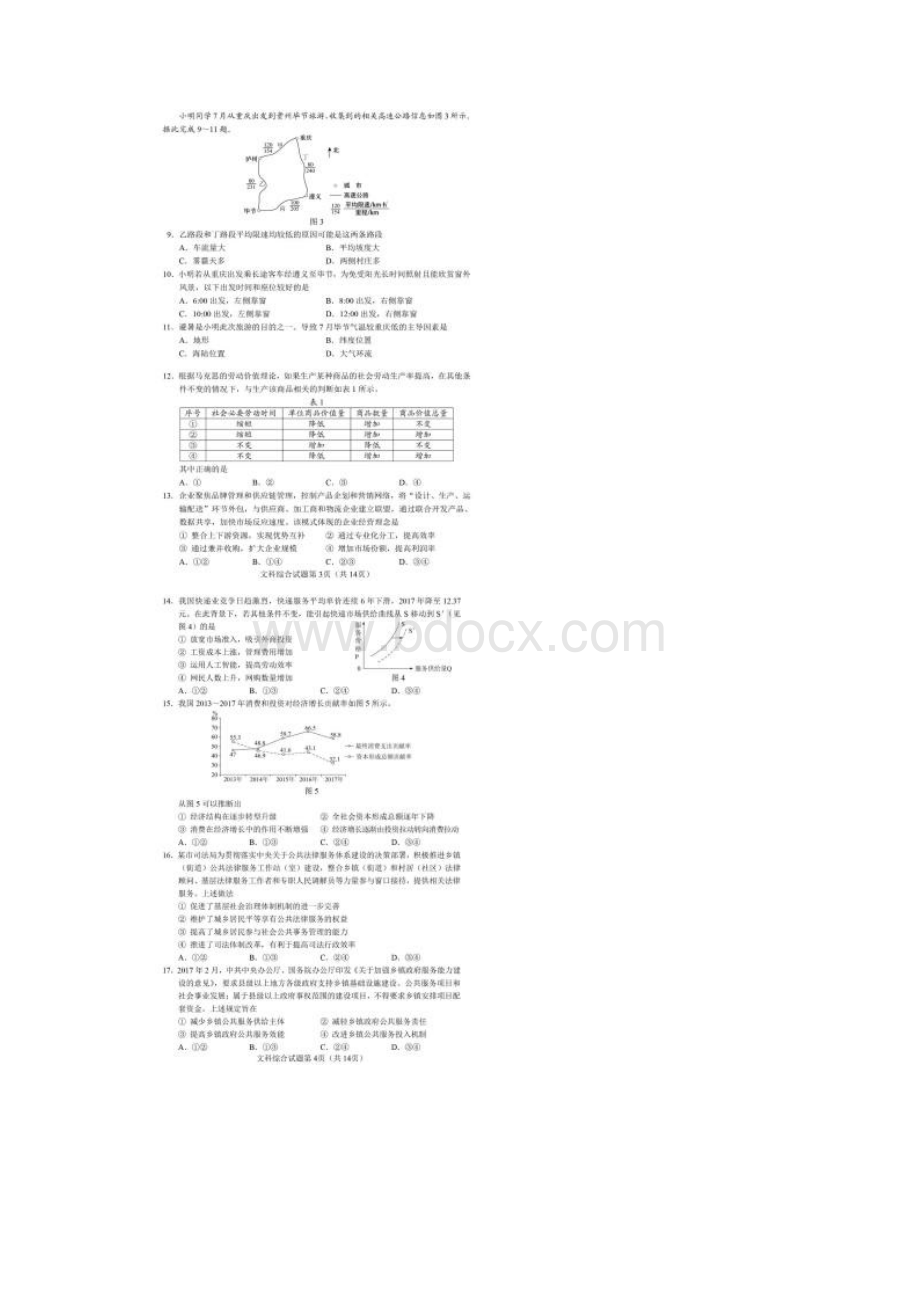 高考全国卷1文综试题及复习资料.docx_第2页