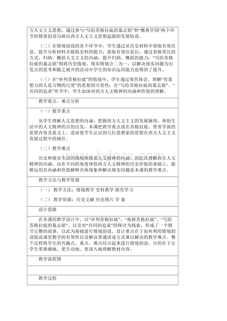 江苏省高中历史西方人文主义思想起源教学设计新人教版必修31.docx_第2页