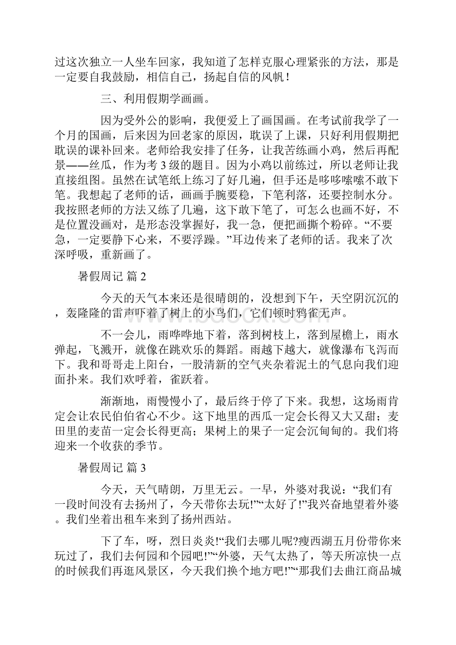 关于暑假周记9篇.docx_第2页