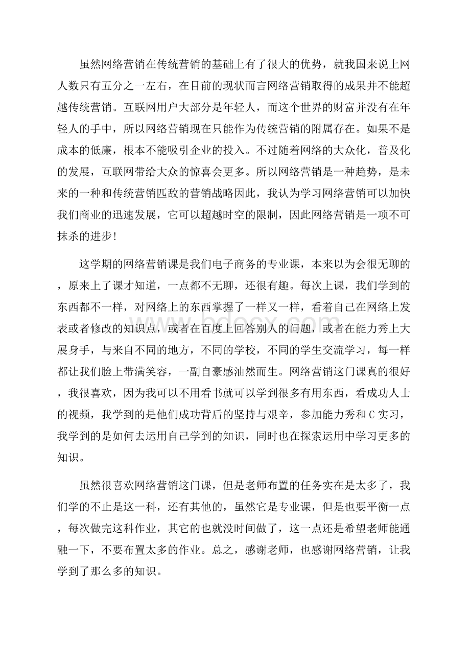 网络营销学习的心得体会.docx_第3页