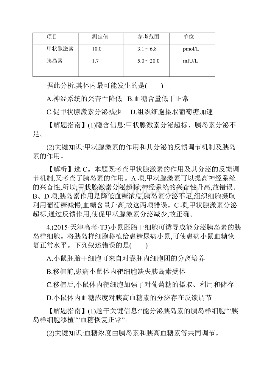 届高考生物二轮复习 知识点专练14 体液调节与内环境稳态.docx_第2页