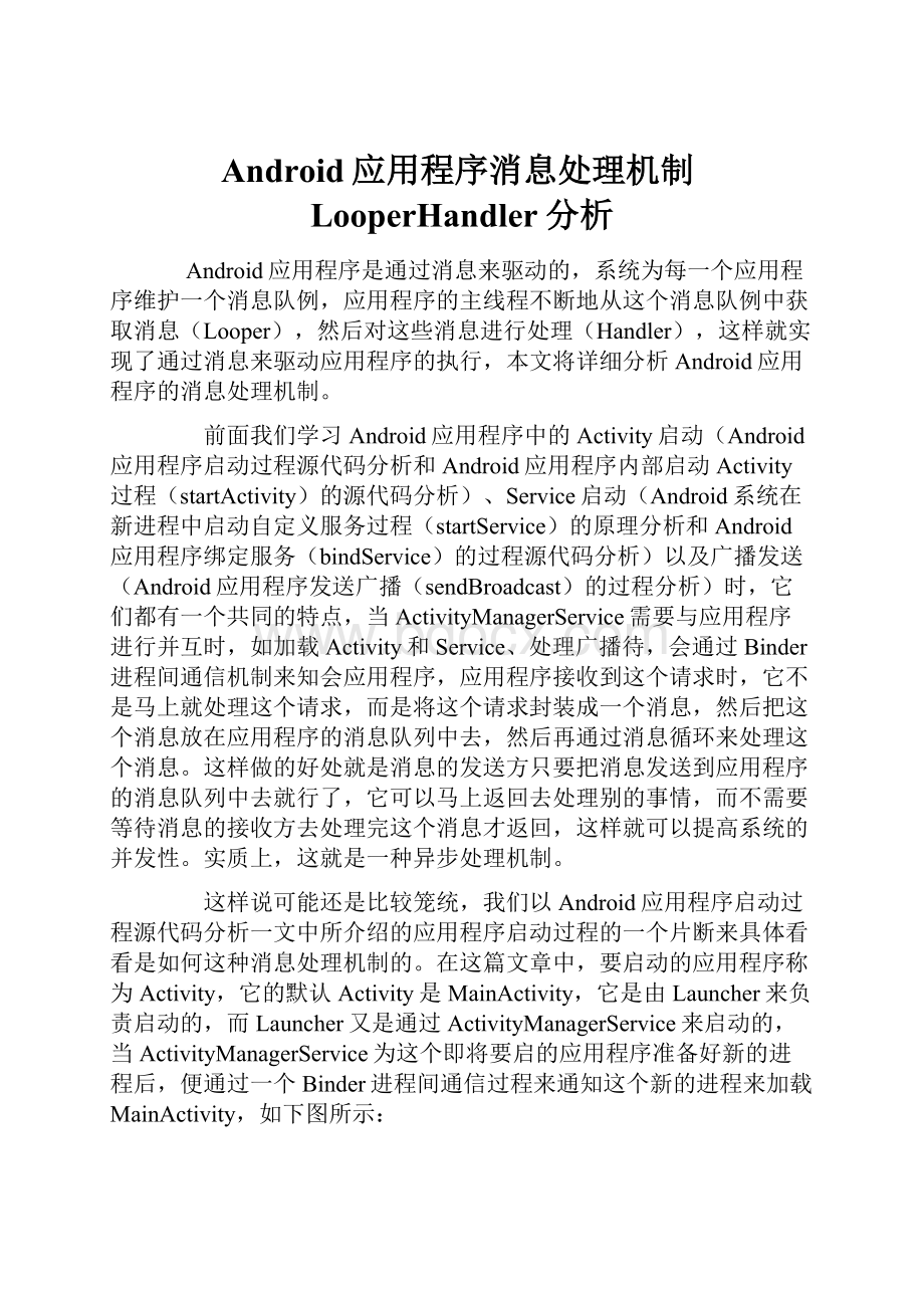 Android应用程序消息处理机制LooperHandler分析.docx_第1页