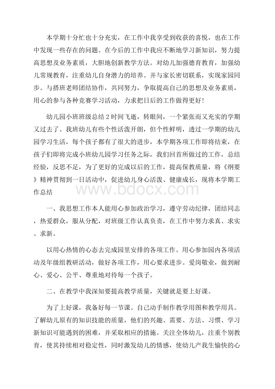 幼儿园老师个人小班班级总结.docx_第3页