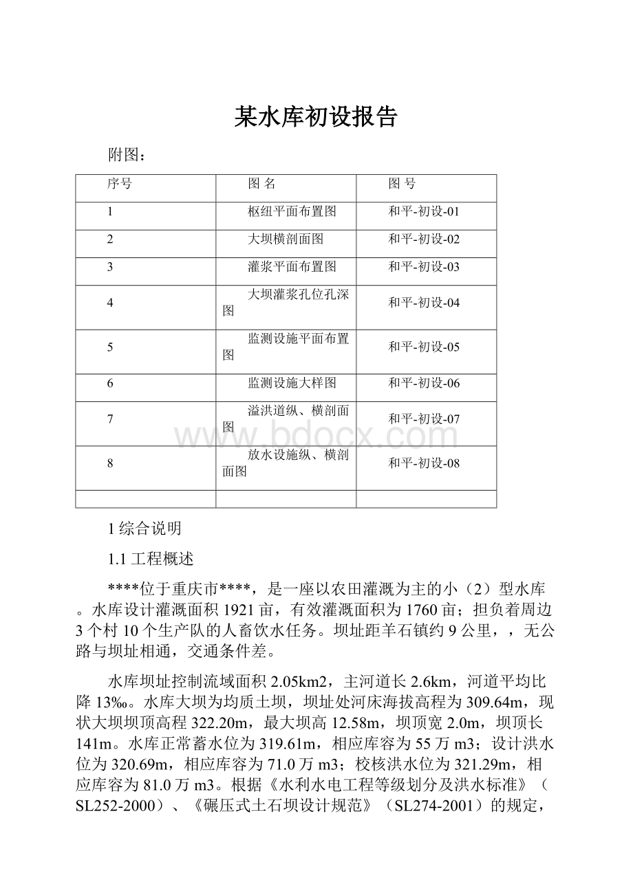 某水库初设报告.docx_第1页