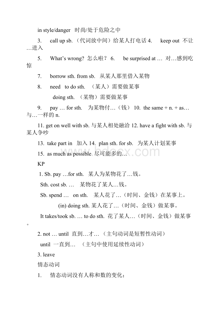 人教版新目标八年级英语下册期末复习提纲.docx_第3页