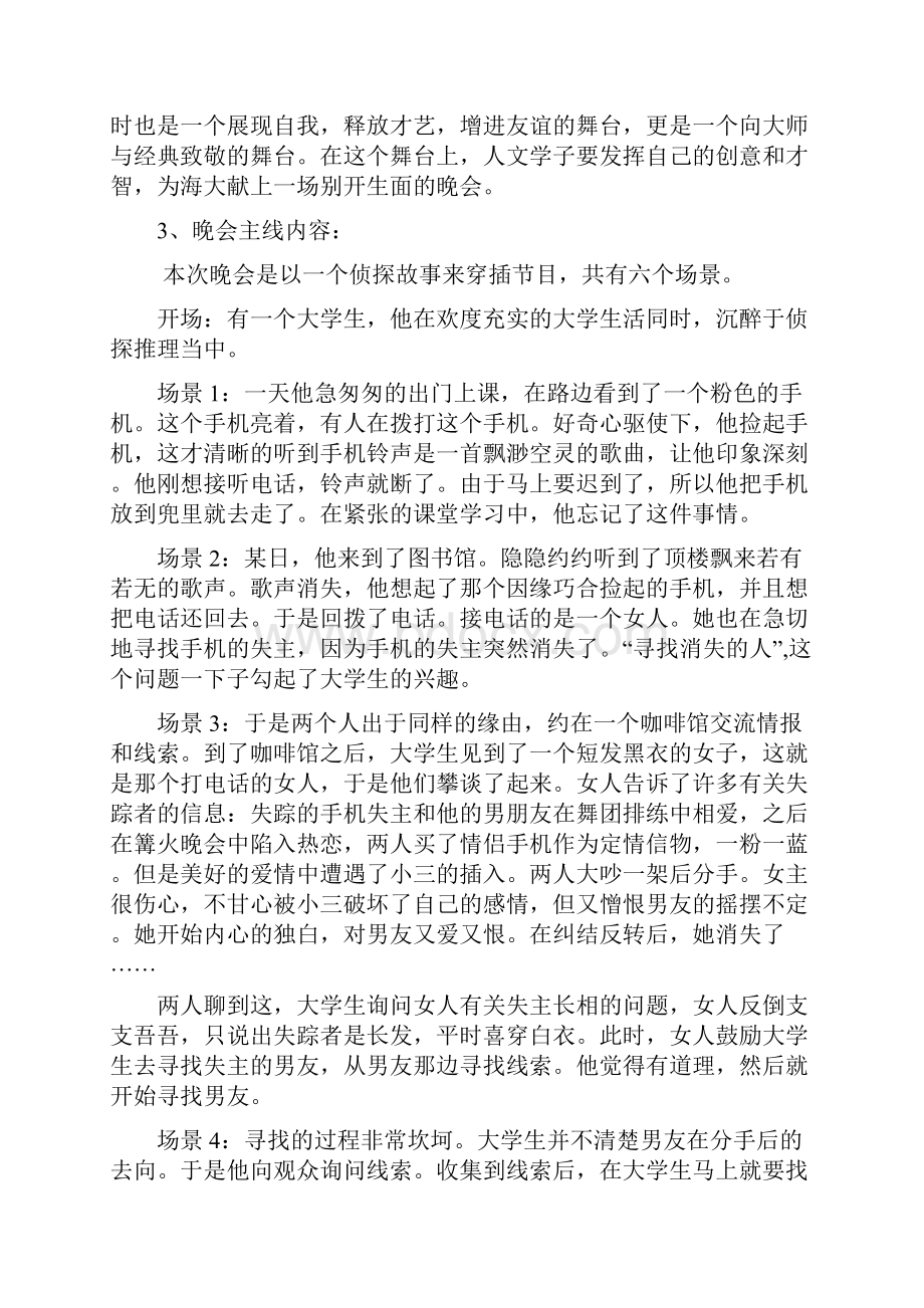 上海海洋大学人文学院i am in here迎新晚会总策划.docx_第2页