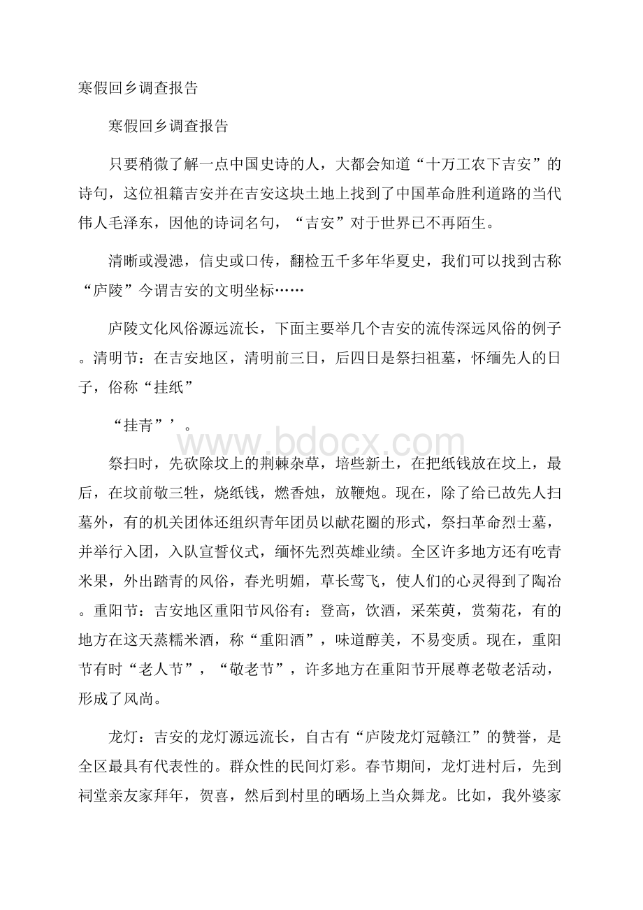 寒假回乡调查报告.docx_第1页