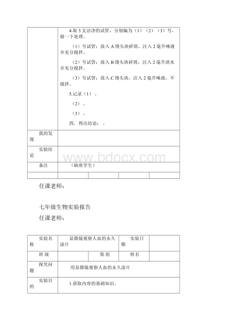 七年级下册生物实验报告.docx_第3页