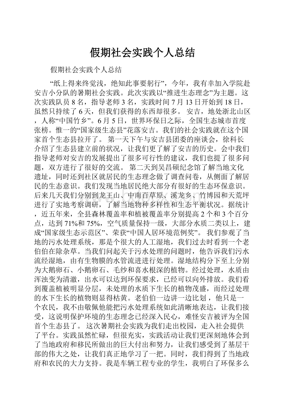 假期社会实践个人总结.docx