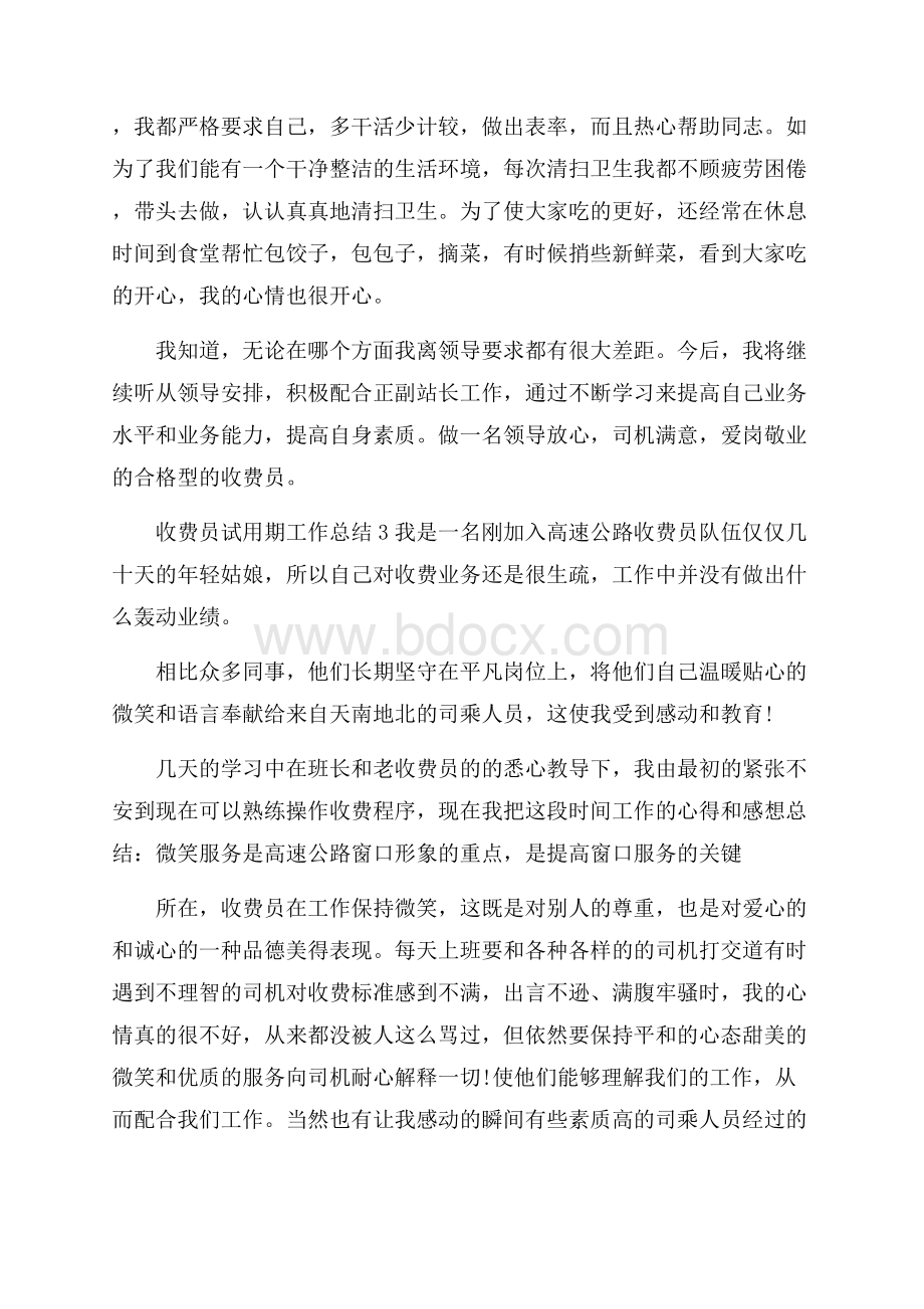 收费员试用期工作总结.docx_第3页