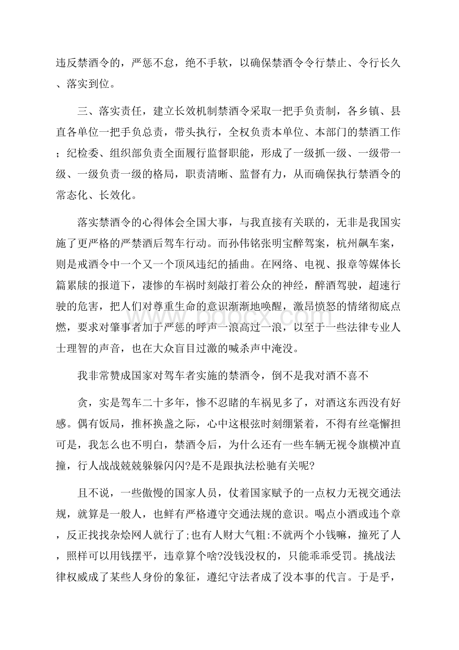 落实禁酒令的心得体会.docx_第2页