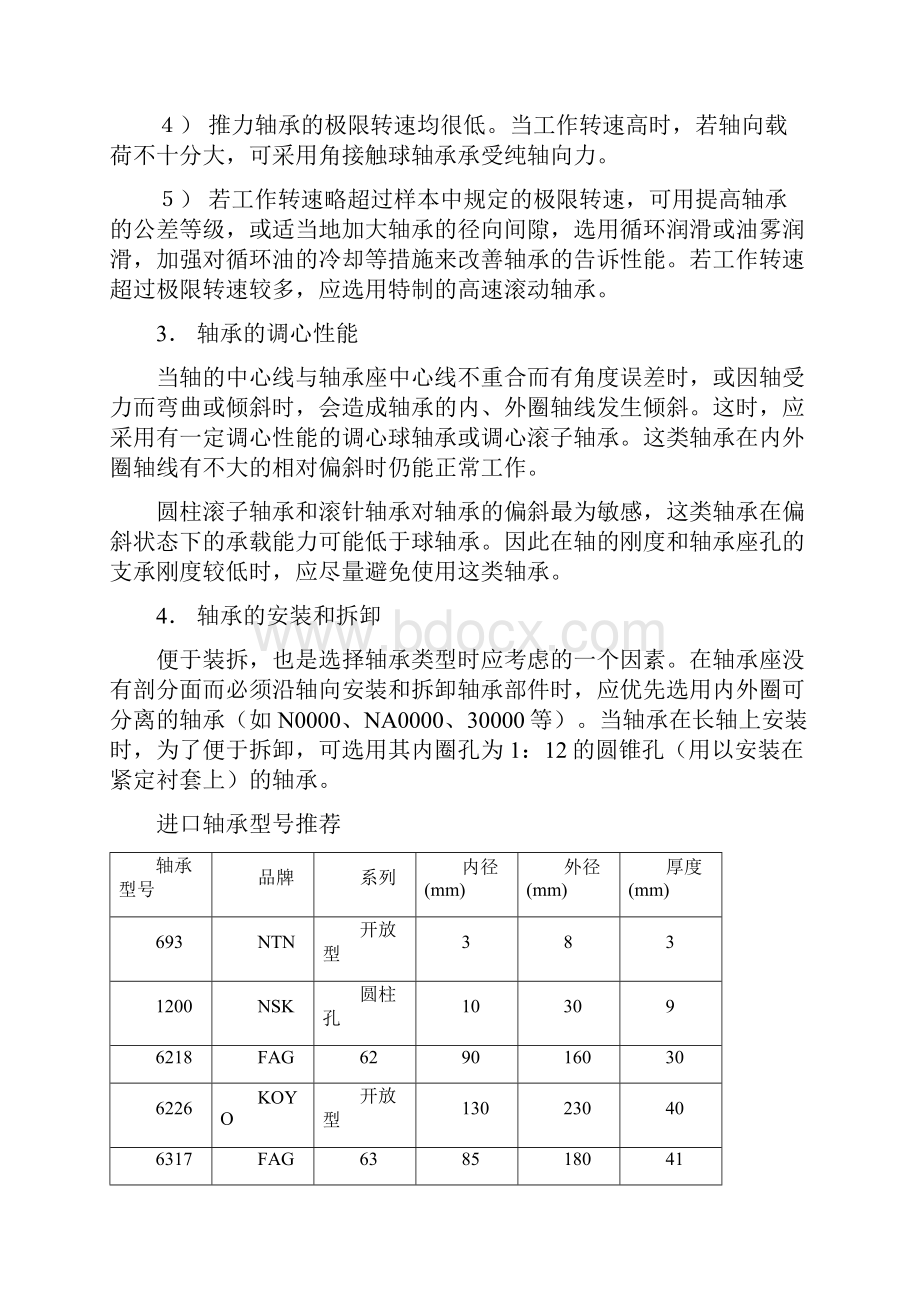 正确选择进口轴承类型的方法及常见的进口轴承型号.docx_第3页