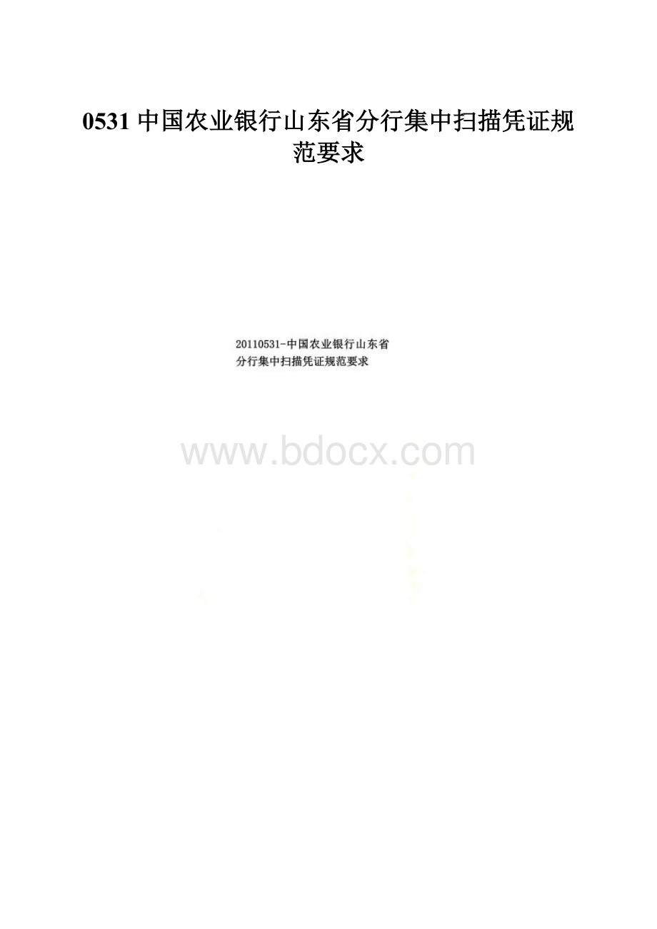 0531中国农业银行山东省分行集中扫描凭证规范要求.docx