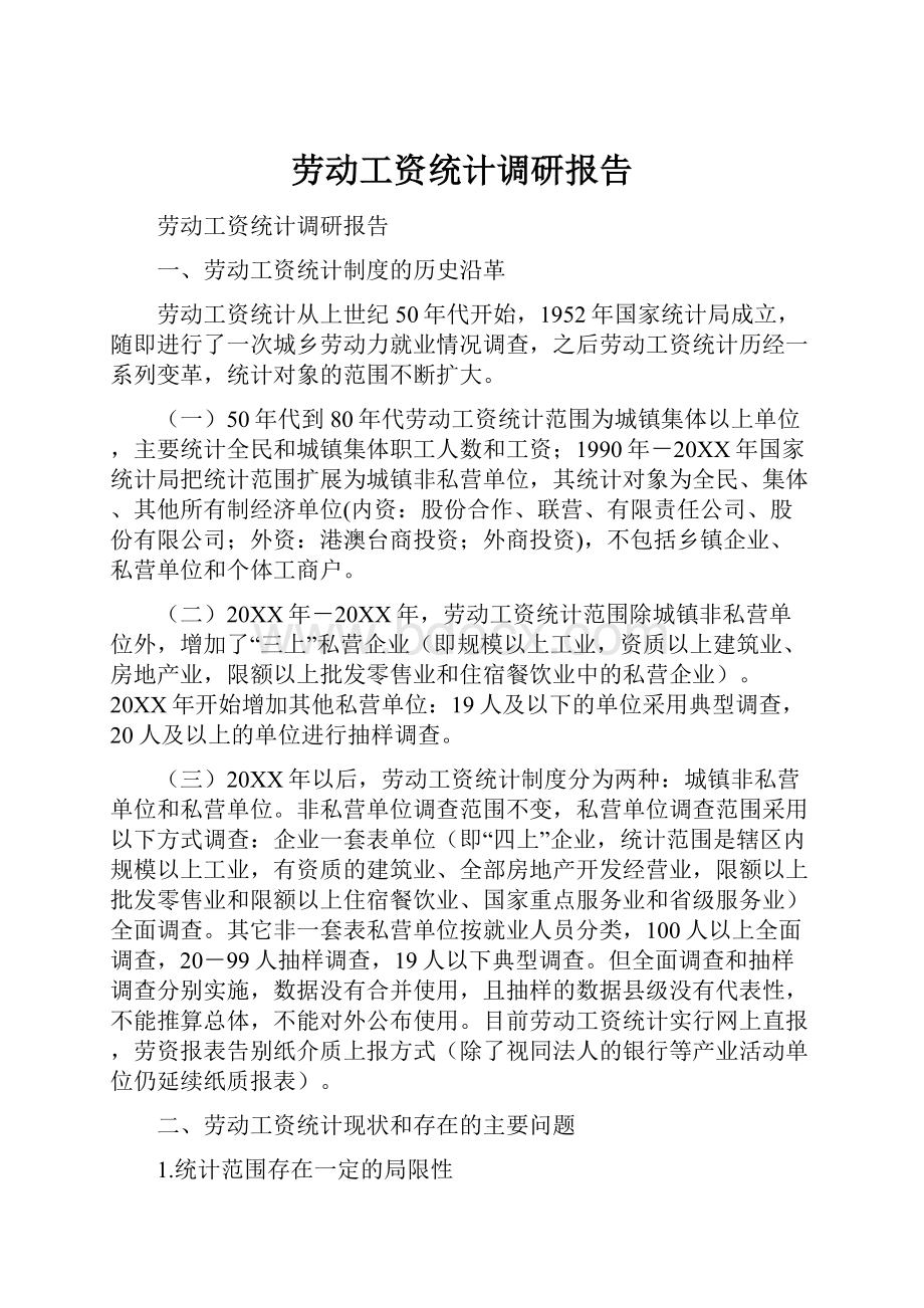 劳动工资统计调研报告.docx