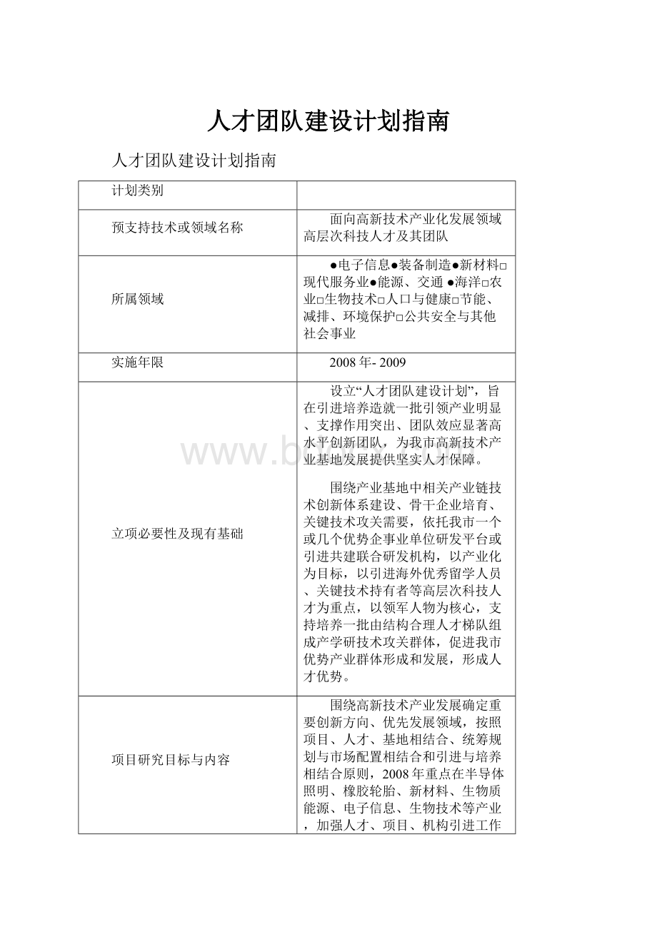 人才团队建设计划指南.docx