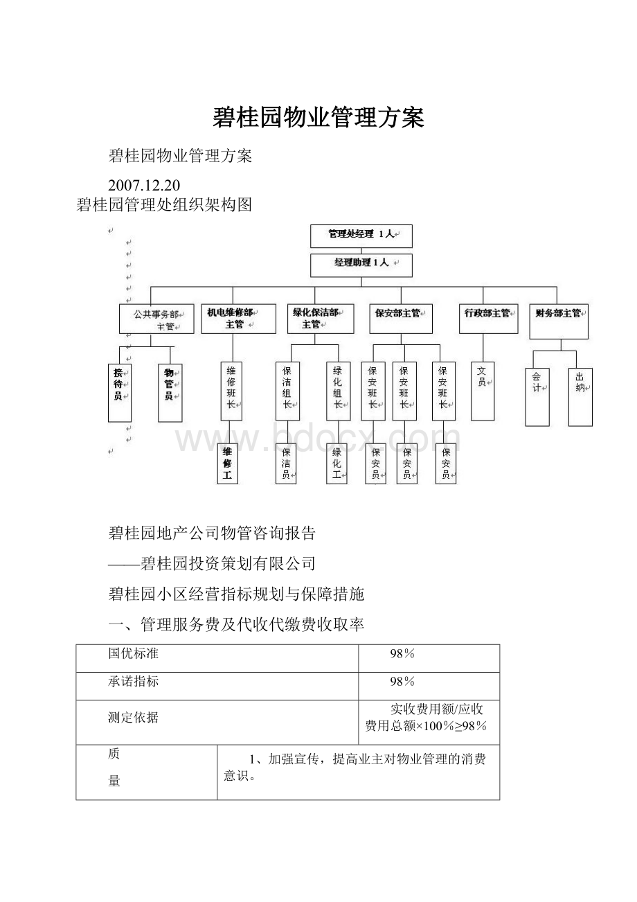 碧桂园物业管理方案.docx_第1页