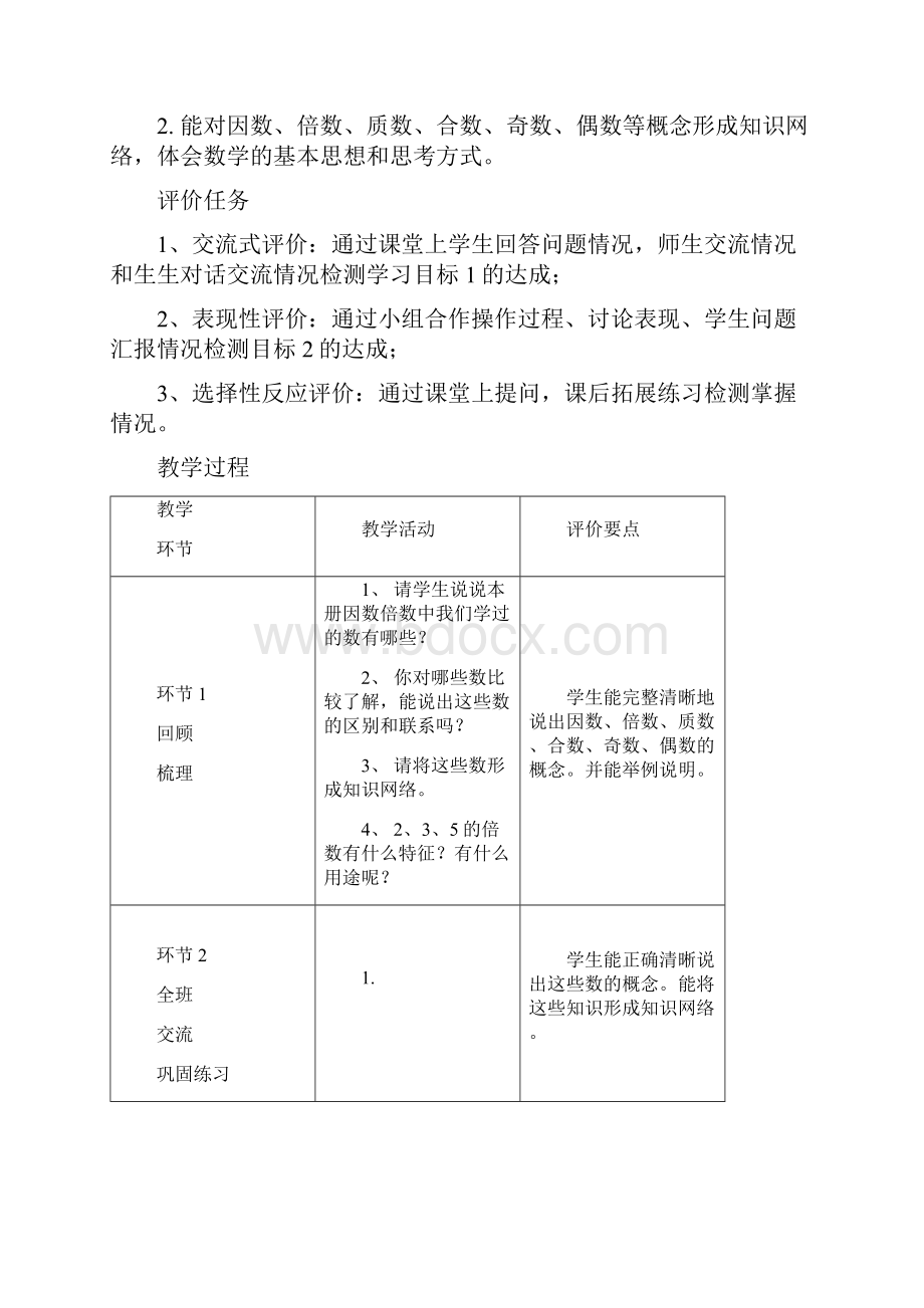 小学五年级数学人教版总复习教案.docx_第2页