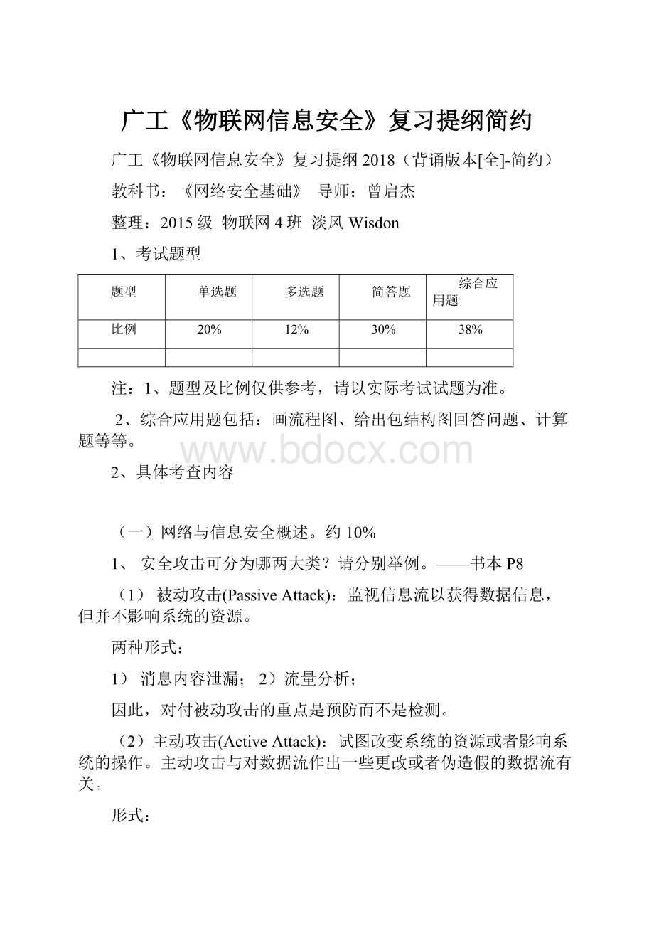 广工《物联网信息安全》复习提纲简约.docx_第1页