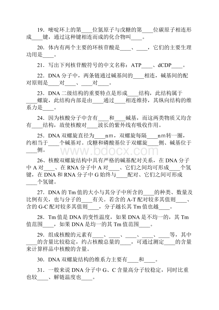 生物化学试题2核酸的结构与功能.docx_第2页