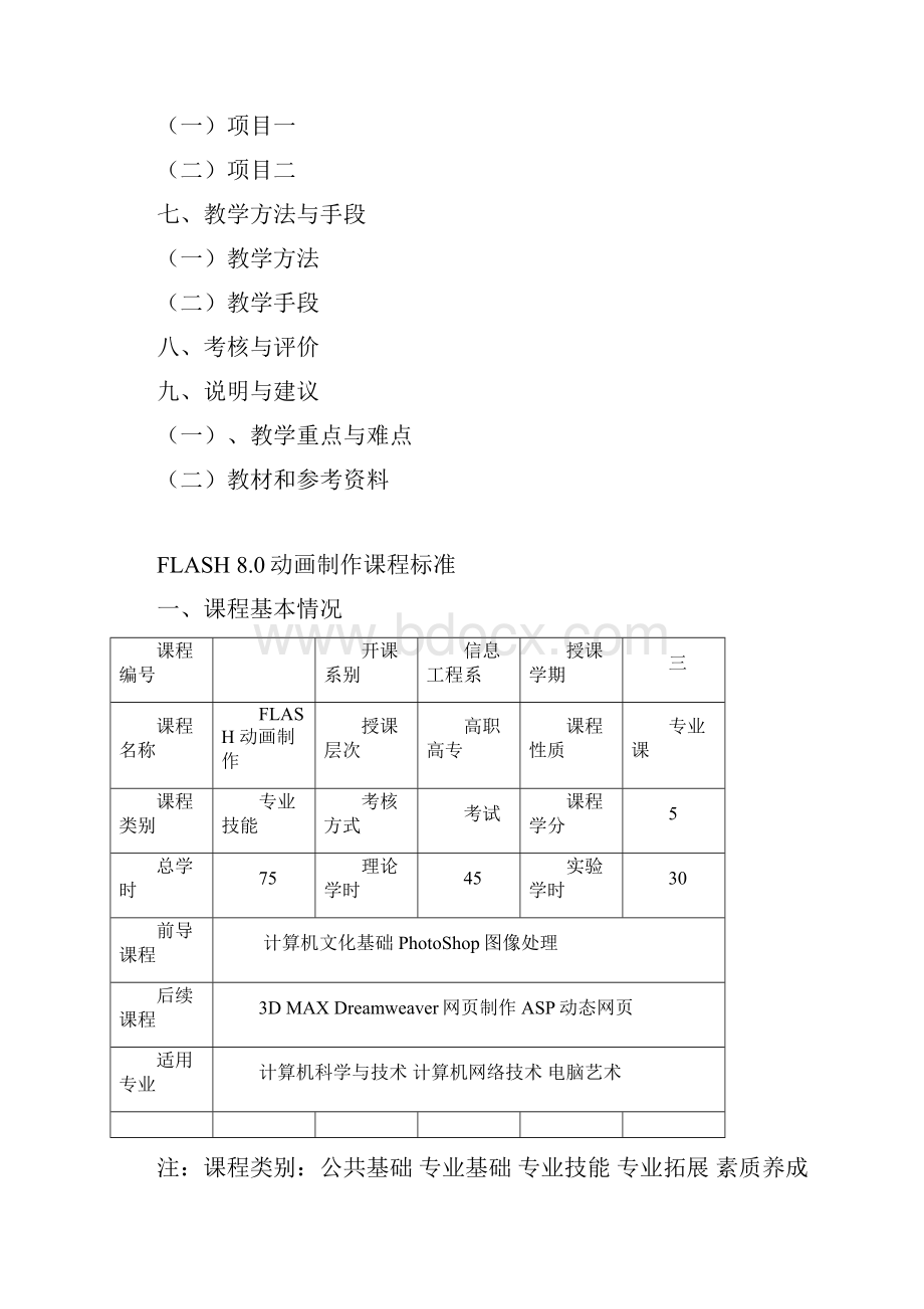 FLASH动画制作 课程标准.docx_第2页