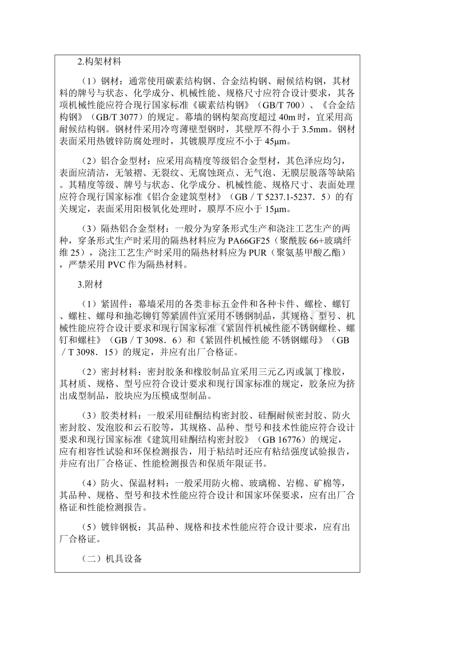 框架式玻璃幕墙安装施工技术交底.docx_第2页